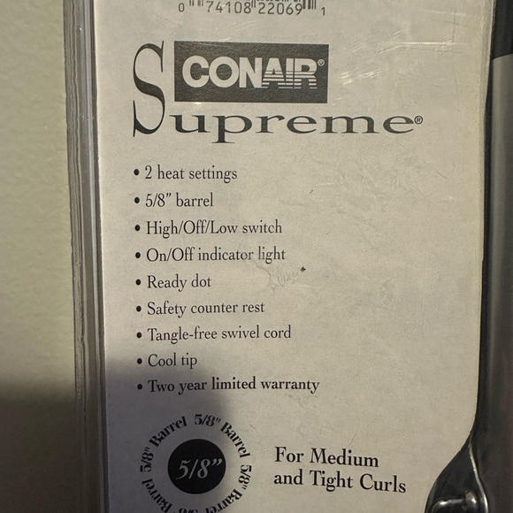 Conair Supreme Curling Iron - Silver and Black - Picture 5 of 6